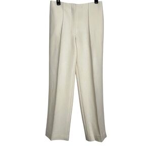 The Row Ivory Max Straight Leg Trousers Women’s Size 2 Minimalist Luxe Style